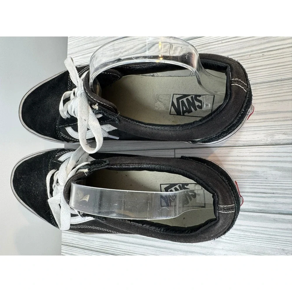 Vans Old Skool Black White‎ Suede Canvas Skate Shoes Low Top Sneakers Men's 13